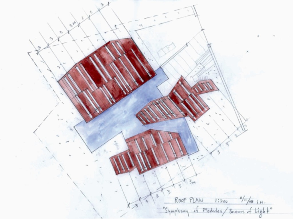Daeyang Gallery and House, by Steven Holl10 roof plan